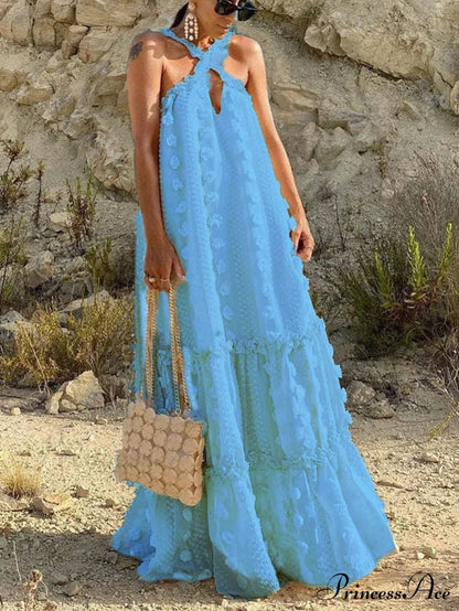 Halter Tassel Graceful Boho Dress