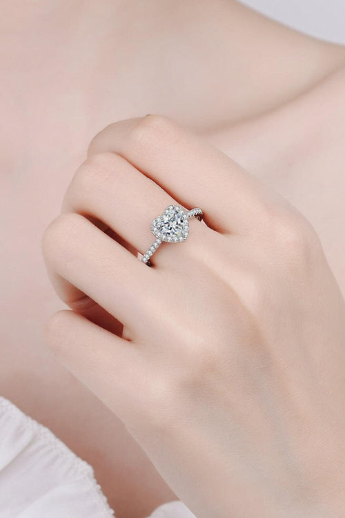 Hazel Blues® | 1 Carat Moissanite Heart-Shaped Ring