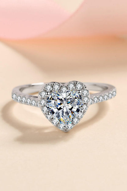 Hazel Blues® | 1 Carat Moissanite Heart-Shaped Ring