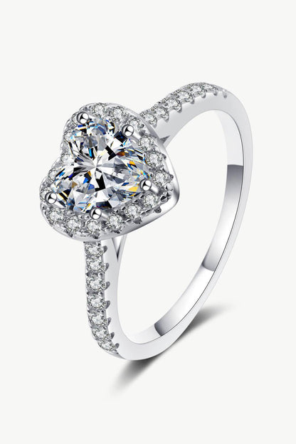 Hazel Blues® | 1 Carat Moissanite Heart-Shaped Ring
