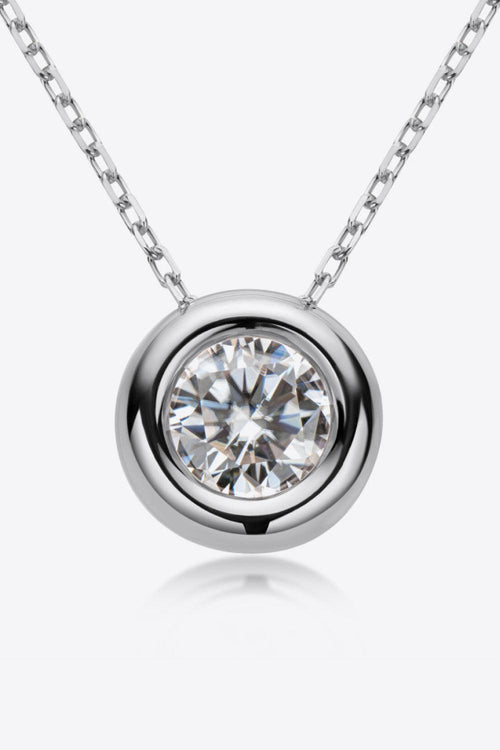 Hazel Blues® | 1 Carat Moissanite Pendant 925 Sterling Silver Necklace