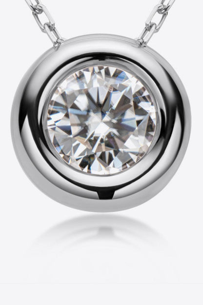 Hazel Blues® | 1 Carat Moissanite Pendant 925 Sterling Silver Necklace