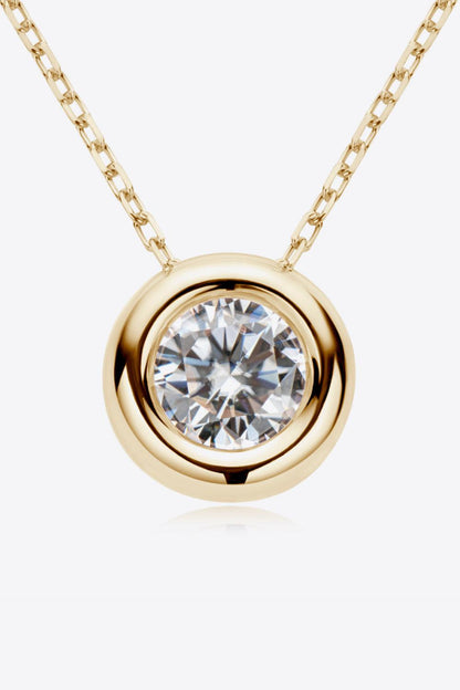 Hazel Blues® | 1 Carat Moissanite Pendant 925 Sterling Silver Necklace