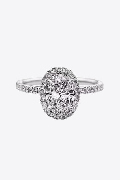 Hazel Blues® | 2 Carat Moissanite Platinum-Plated Ring