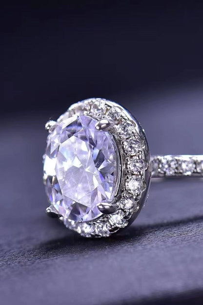Hazel Blues® | 2 Carat Moissanite Platinum-Plated Ring