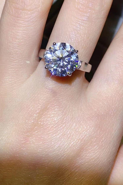 Hazel Blues® | 5 Carat Moissanite Platinum-Plated Ring