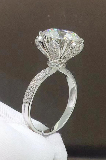 Hazel Blues® | 5 Carat Moissanite Side Stone Ring