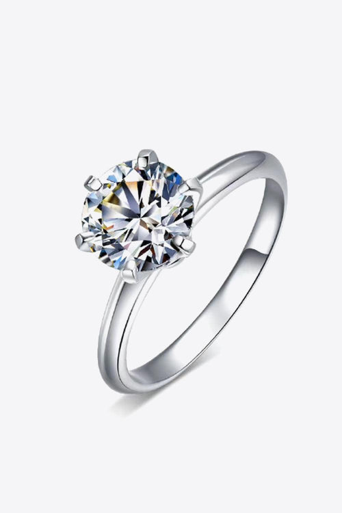 Hazel Blues® | 925 Sterling Silver 3 Carat Moissanite 6-Prong Ring