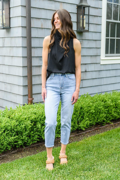 Hazel Blues® | A-Game Mom Fit Jeans