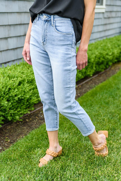 Hazel Blues® | A-Game Mom Fit Jeans