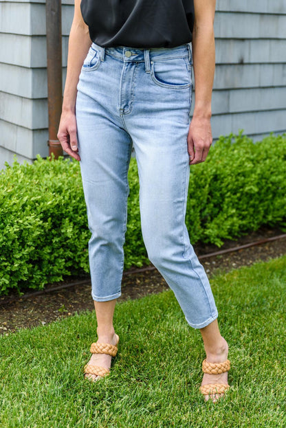 Hazel Blues® | A-Game Mom Fit Jeans