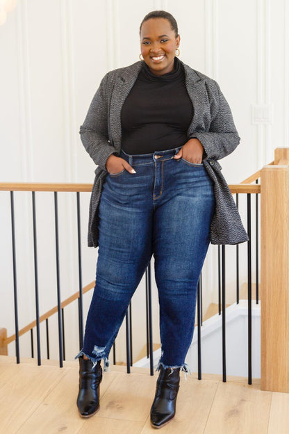 Hazel Blues® | Chic Upon Arrival Button Down Blazer Jacket In Black