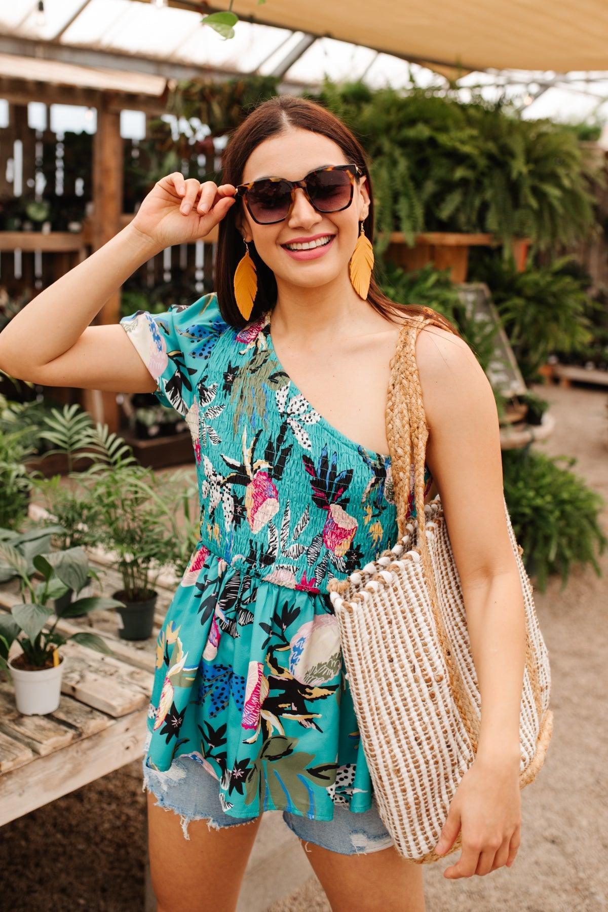 Hazel Blues® | Day Trip Blouse in Emerald