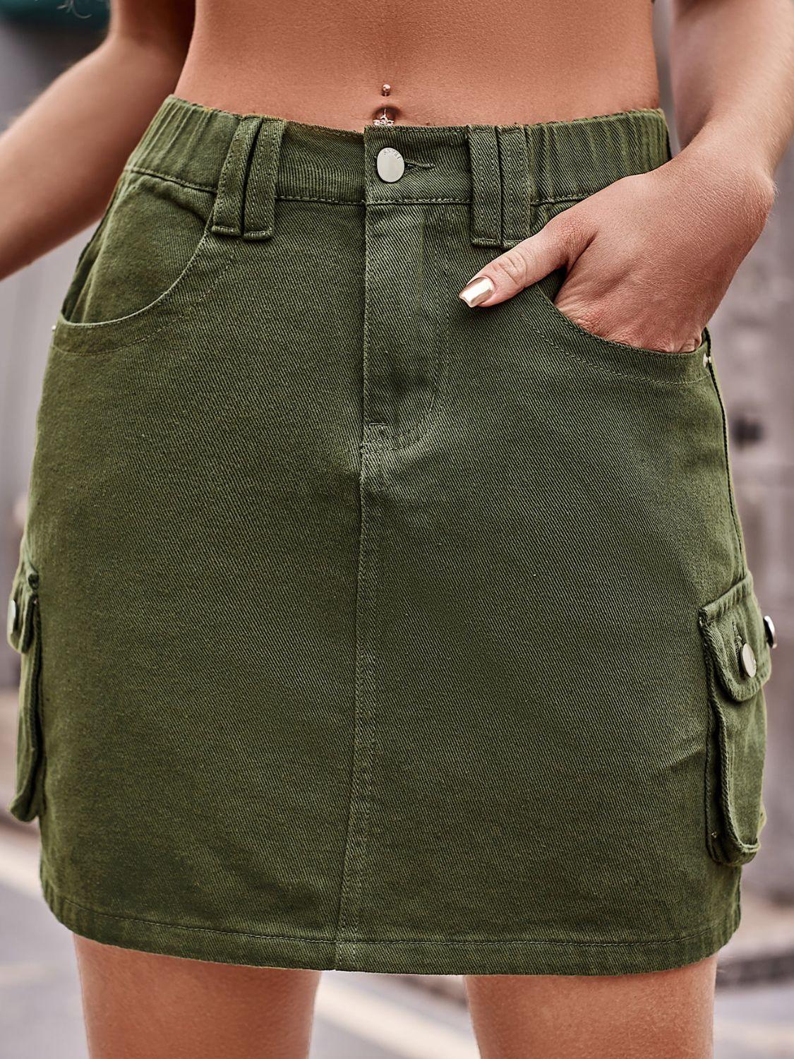 Hazel Blues® |  Denim Mini Skirt with Pockets