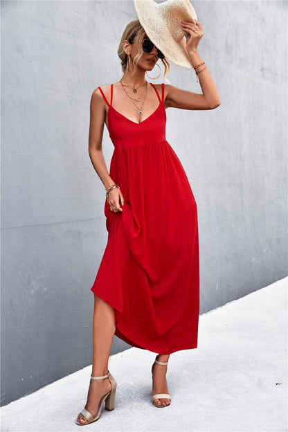Hazel Blues® | Double Strap Tie Back Dress