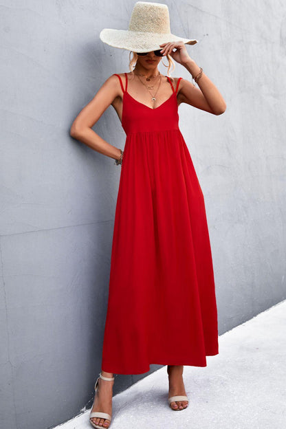 Hazel Blues® | Double Strap Tie Back Dress