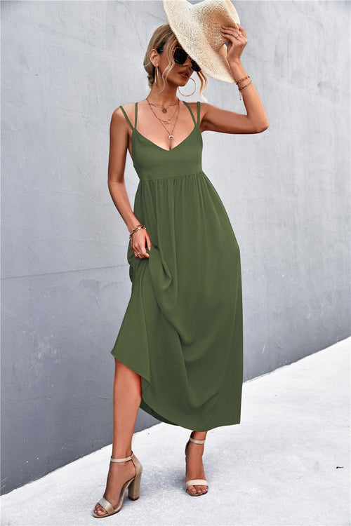 Hazel Blues® | Double Strap Tie Back Dress