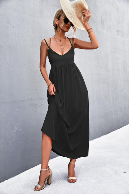 Hazel Blues® | Double Strap Tie Back Dress