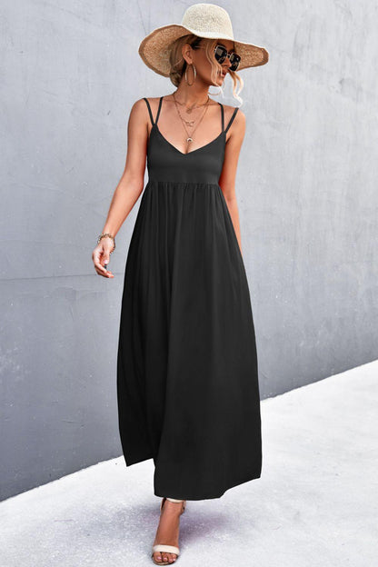 Hazel Blues® | Double Strap Tie Back Dress