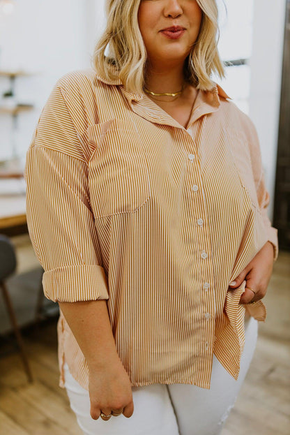 Hazel Blues® | Easy On The Eyes Striped Button Up