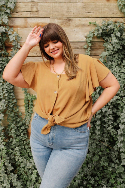 Hazel Blues® | Envy Me Top in Taupe