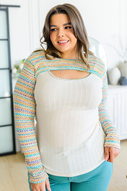 Hazel Blues® | Evidently Extra Peekaboo Cut Out Top