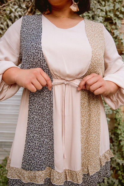 Hazel Blues® | Floral Cuts Dress