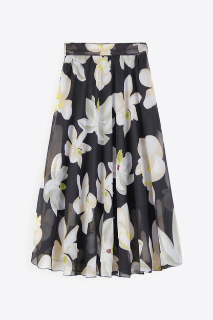 Hazel Blues® | Floral Tie-Waist Skirt