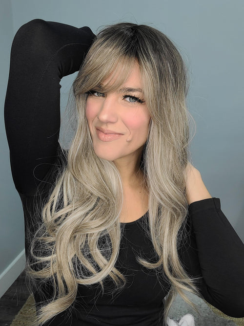 Hazel Blues® | Full Machine Long Wave Wigs 26''