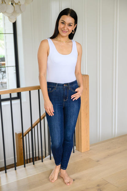 Hazel Blues® | Georgia Back Yoke Skinny Jeans with Phone Pocket