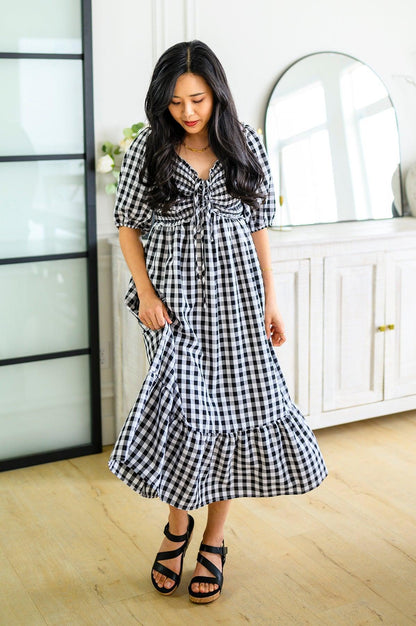 Hazel Blues® |  Greenville Gingham Midi Dress