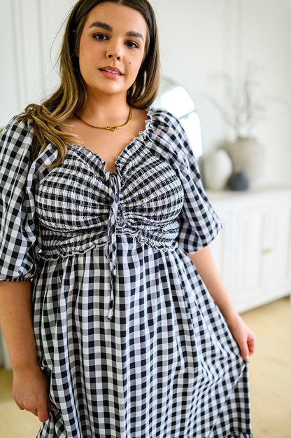 Hazel Blues® |  Greenville Gingham Midi Dress