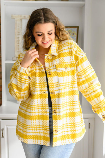 Hazel Blues® | Hard To Miss Shacket In Mustard