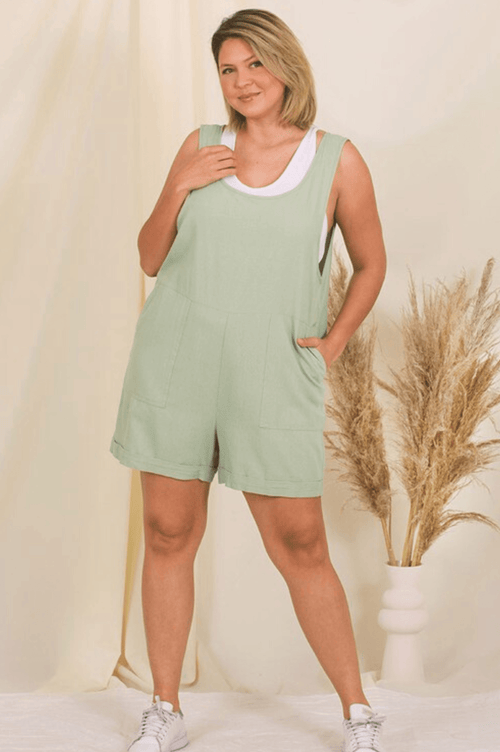 Hazel Blues® | Harlee Linen Romper
