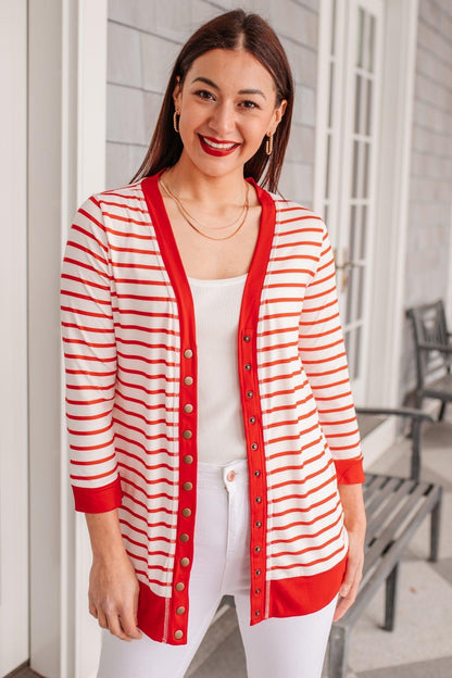 Hazel Blues® | Have You Heard Cardigan in Red