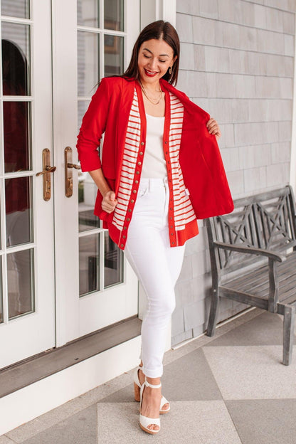 Hazel Blues® | Have You Heard Cardigan in Red