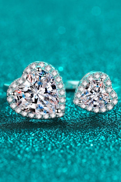 Hazel Blues® | Heart-Shape Moissanite Open Ring