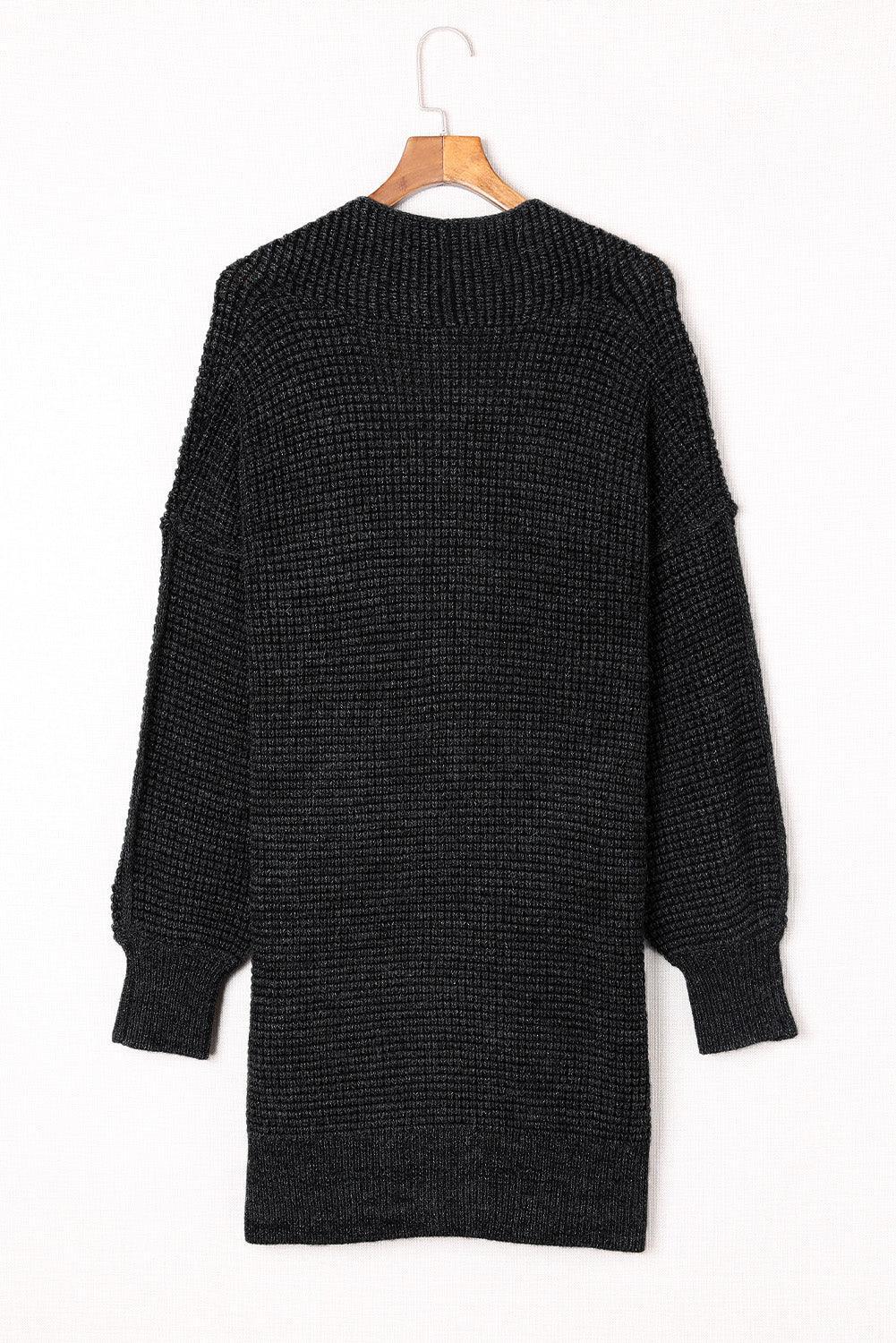 Hazel Blues® | Heathered Open Front Longline Cardigan
