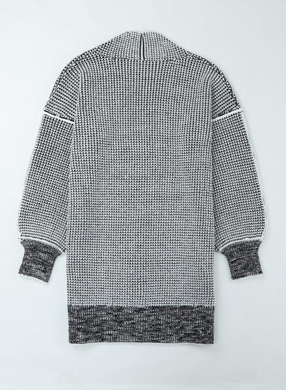 Hazel Blues® | Heathered Open Front Longline Cardigan