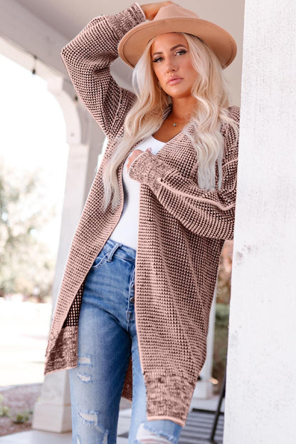 Hazel Blues® | Heathered Open Front Longline Cardigan