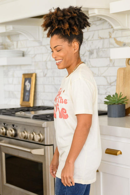 Hazel Blues® | Here For The Pie Graphic T-Shirt In Cream