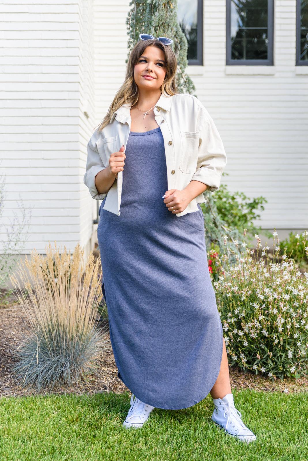 Hazel Blues® | Knowing You Ribbed Dress