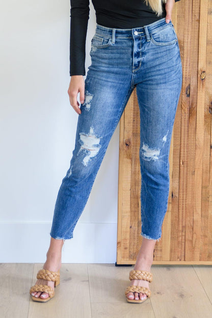 Hazel Blues® | Kyla Destroyed Hi Waist Relaxed Fit