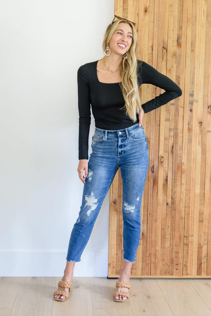 Hazel Blues® | Kyla Destroyed Hi Waist Relaxed Fit