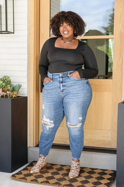 Hazel Blues® | Kyla Destroyed Hi Waist Relaxed Fit