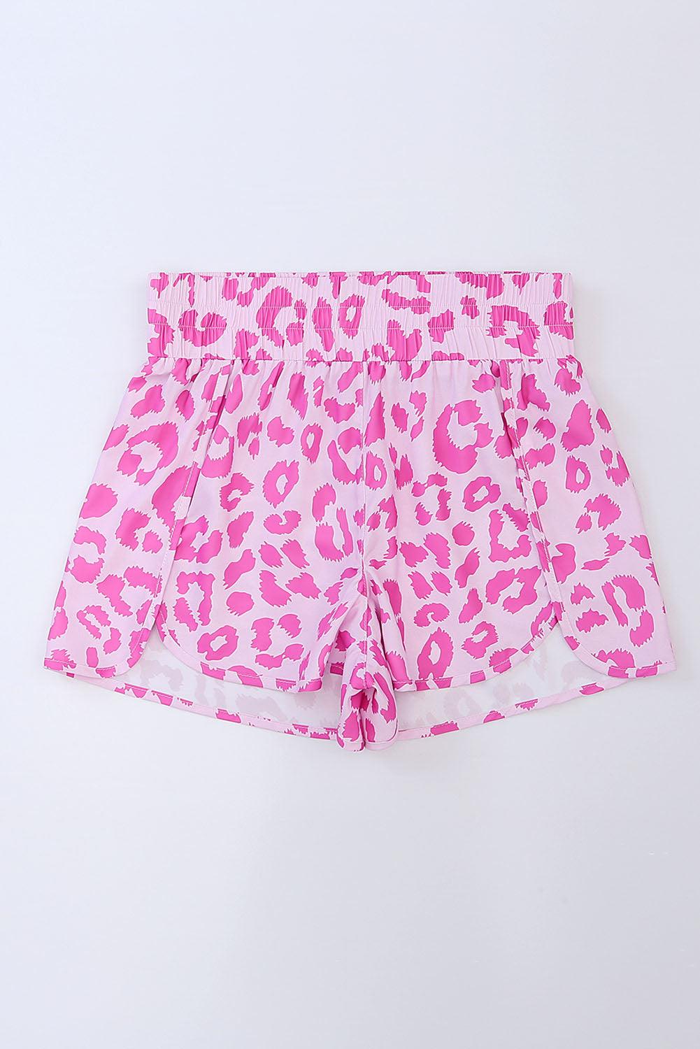 Hazel Blues® |  Leopard Elastic Waist Shorts