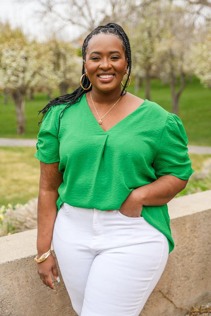Hazel Blues® | Let's Meet Up Green Blouse