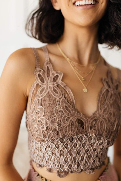 Hazel Blues® | Live In Lace Bralette in Mauve