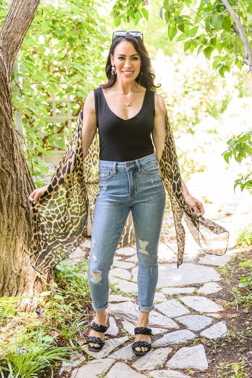 Hazel Blues® | Live to Love Deep V Bodysuit