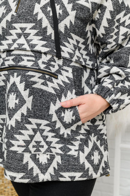Hazel Blues® | Lounge Day Hoodie in Black & White